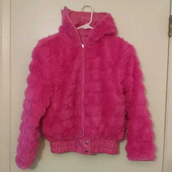 Pink Platinum Fur Jacket - Picture 1 of 4